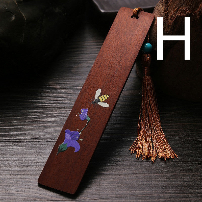 Vintage Creative Purple Ebony Painted Rosewood Bookmark Set