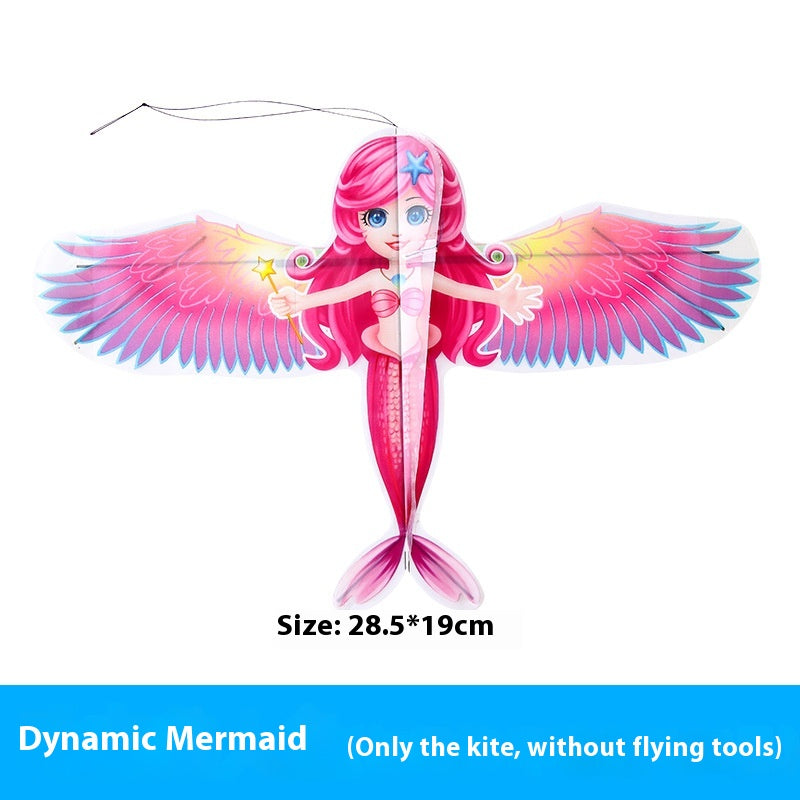 Kite Diy Material Package Handheld Fishing Rod Dynamic Kite Plastic Breeze Easy To Fly Small Kite