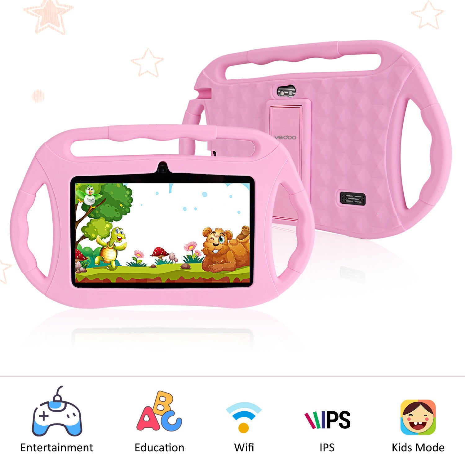 7 Inch Children's Tablet Pc Single Handle Smart Tutoring High Definition Video Machine