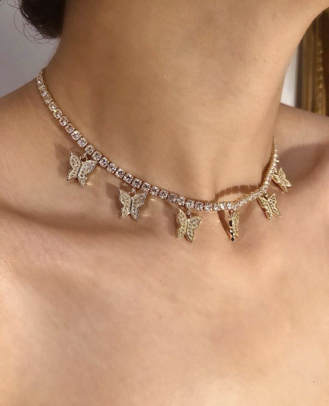 Geometric Rhinestone Necklace