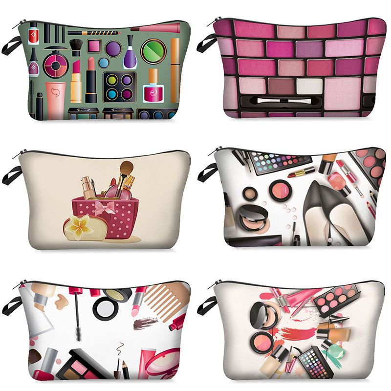 Digital Printing Makeup Cosmetics Series Cosmetic Bag Storage Bag Cross-Border Explosion