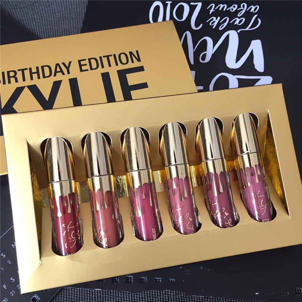 Gold 6 Lip Colors Kelly Kim Birthday Edition Non-Stick Cup