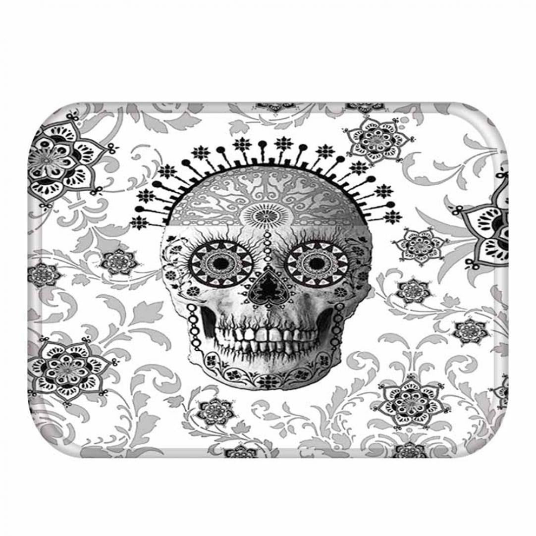 Skull Coral Velvet Doormat