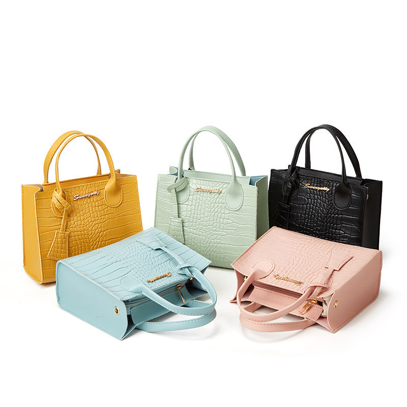 Pattern Letter Label Candy Color Pendant Birkin Bag