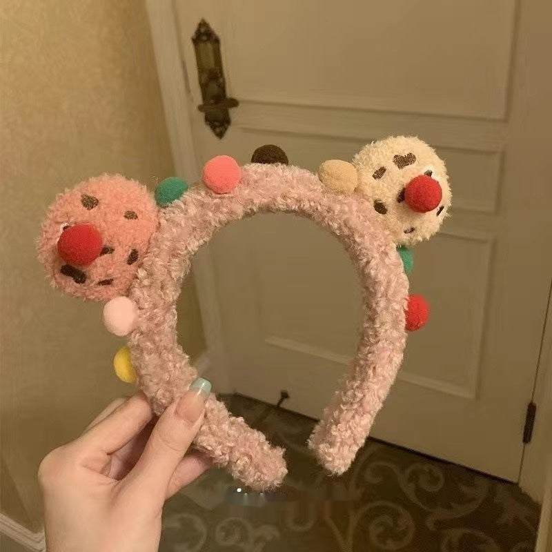 Cute Face Wash Hair Bands Female Cartoon Headwear Hair Band Headband Apply