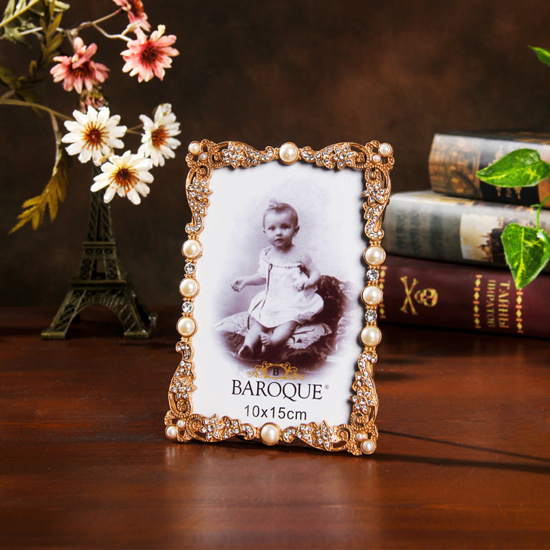 European Creative Enamel Metal Photo Frame