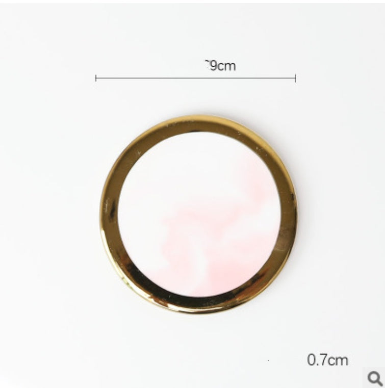 Marble Gold Plated Ceramic Coaster