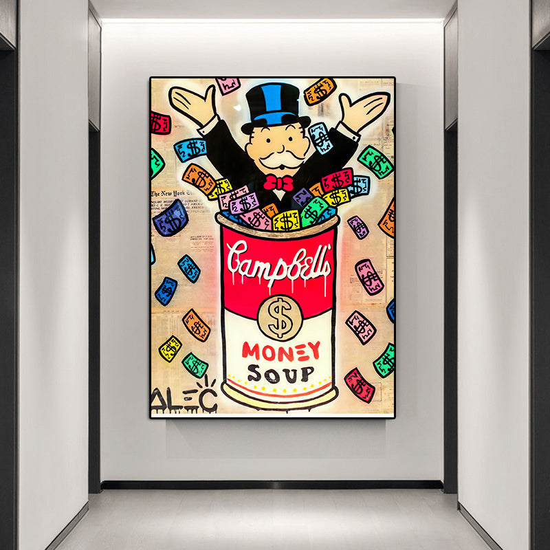 Graffiti Art Alec Monopoly Campbells Money Soup Canvas Painting Print