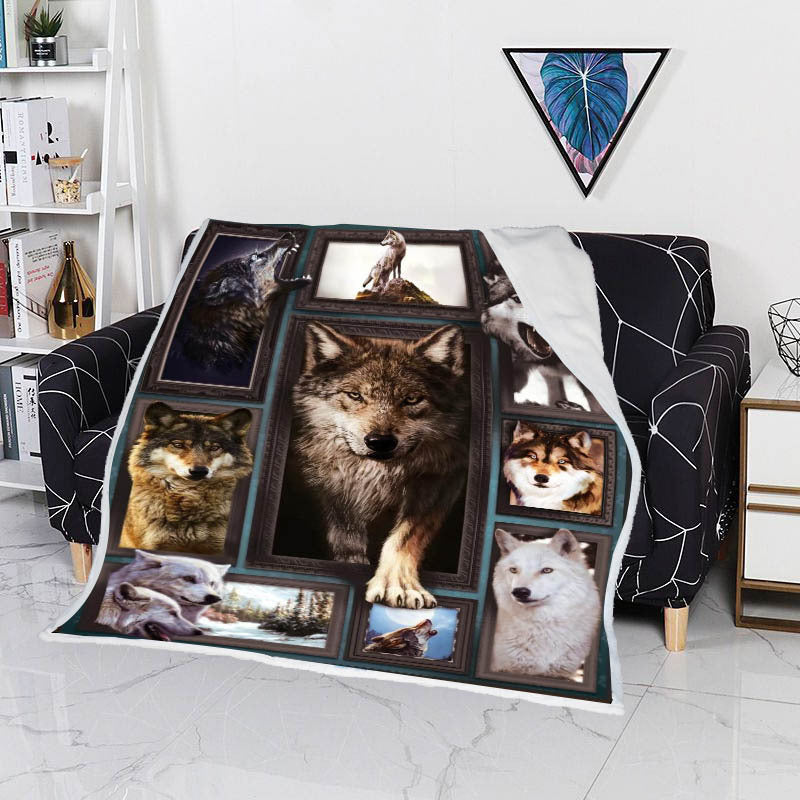 Double Layer Thickened Cashmere Blanket Cartoon Cartoon Cat Air Conditioner Quilt