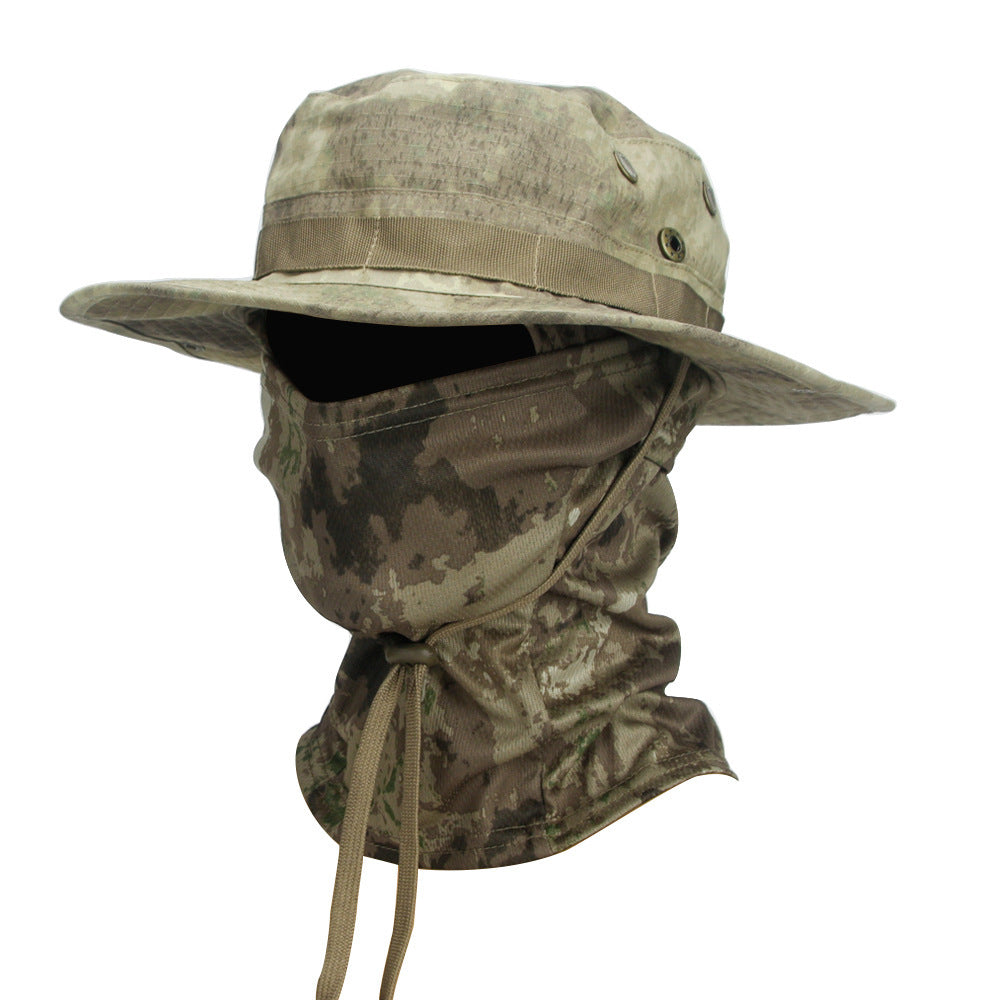 Camouflage Boonie Hat Army Summer Breathable Sun-proof Army Fans Rounded Hat