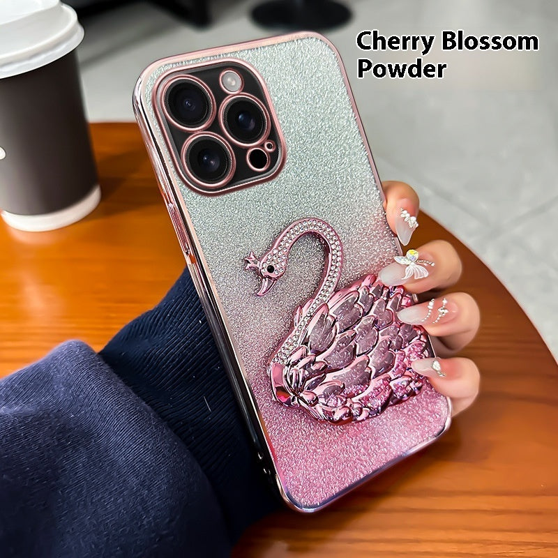 Applicable To Quicksand Swan Bracket Phone Case