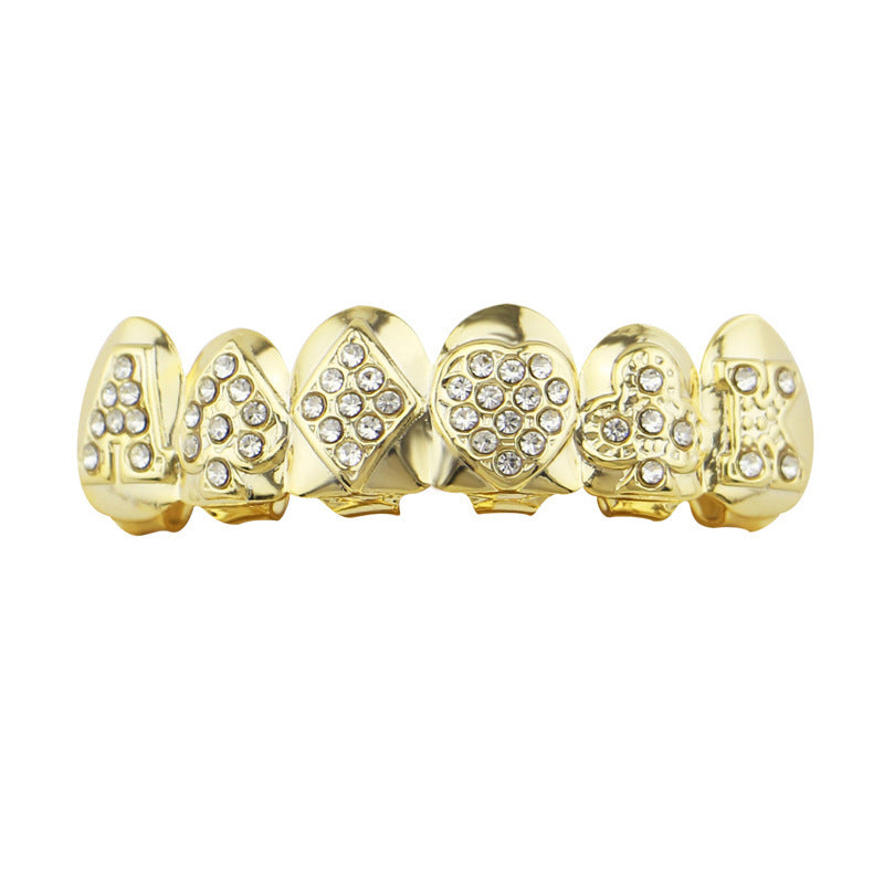 Diamond-Studded Gold Teeth