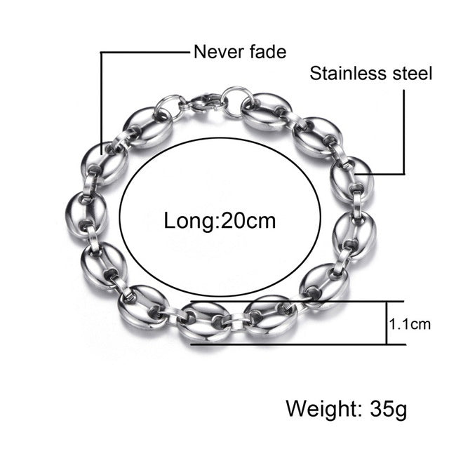 Stainless Steel Coffee Bean Necklace