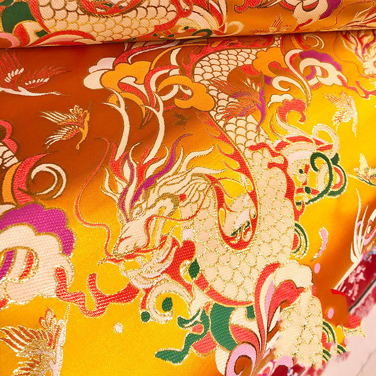Dragon Brocade Gold Thread Dragon Fabric