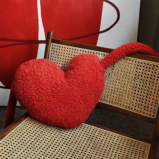 Love Heart Couch Pillow Back Cushion Plush Toy