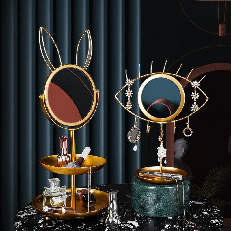 Remi Gold Mirrored Jewelry Stand