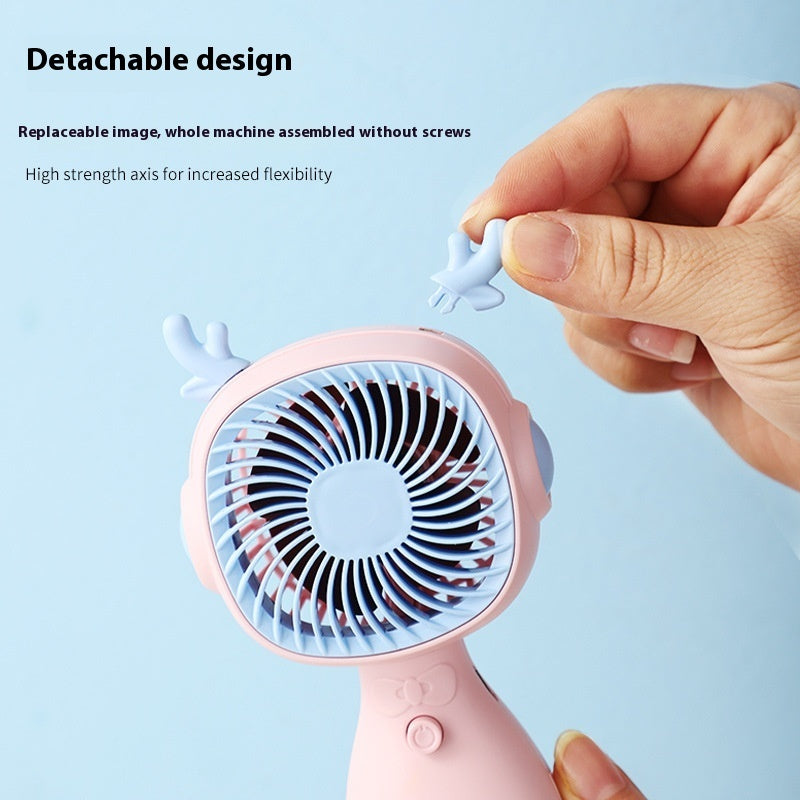 Small Handheld Fan Desktop Cartoon Mini Electric Usb Student Portable Gift