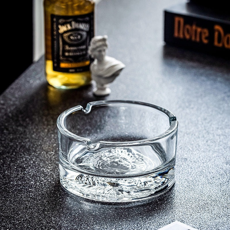 Medusa Plating Ashtray Crystal Glass