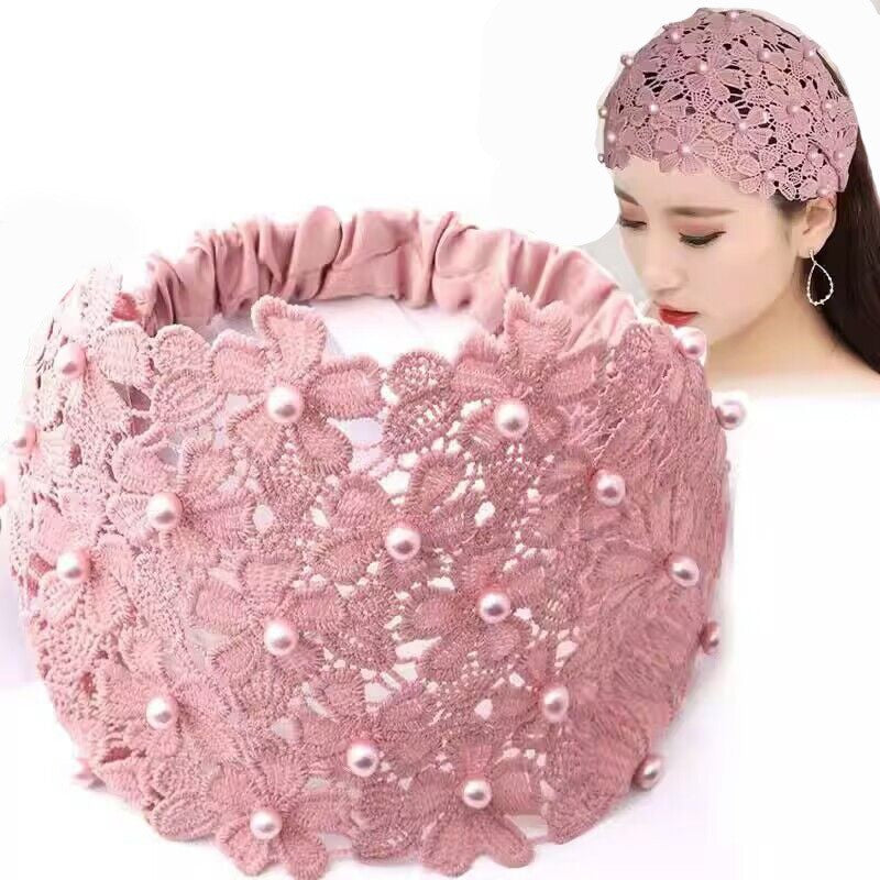 Hollow Hair Band Beaded Douyin Online Influencer Wide Edge