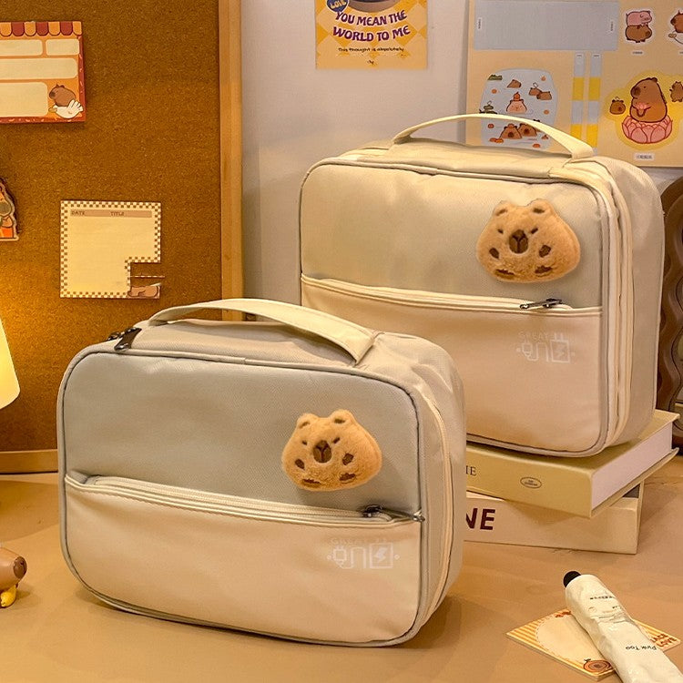 Large Capacity Cosmetic Bag Multi-Function Layering