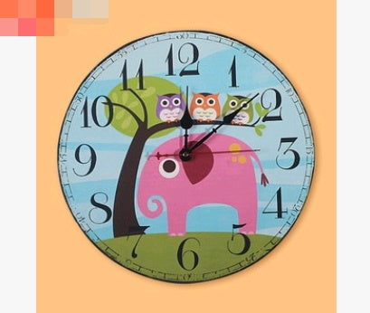European and American Style Rustic Wall Clock Owl Series Wall Clock Retro Wall Clock