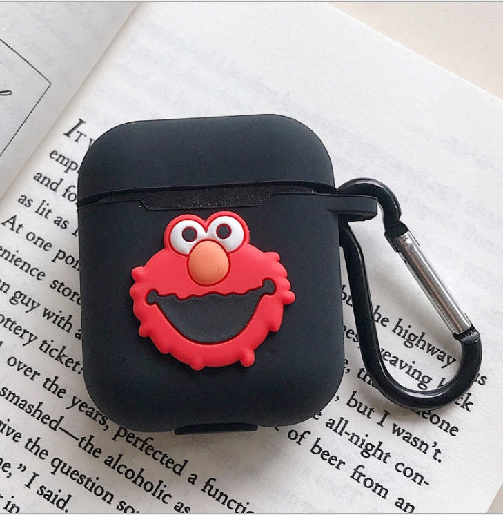 Compatible with Apple, AirPods Protective Jacket Cute Cartoon Silicone Anti-Falling Earphone Jacket Japanese Korean Women''s Key-Clasp Hanging Rope