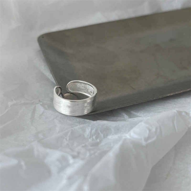 Antique Zircon Brushed Ring Female Retro Minority