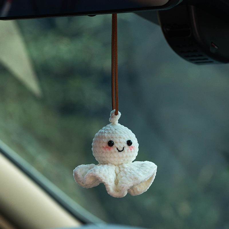 Cute Sunny Day Doll Plush Car Pendant For Rearview Mirror Bring Peace And Good Luck