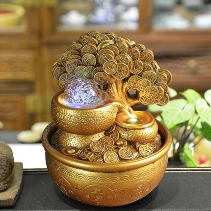 Feng Shui Wheel Crystal Ball Water Fountain Mini