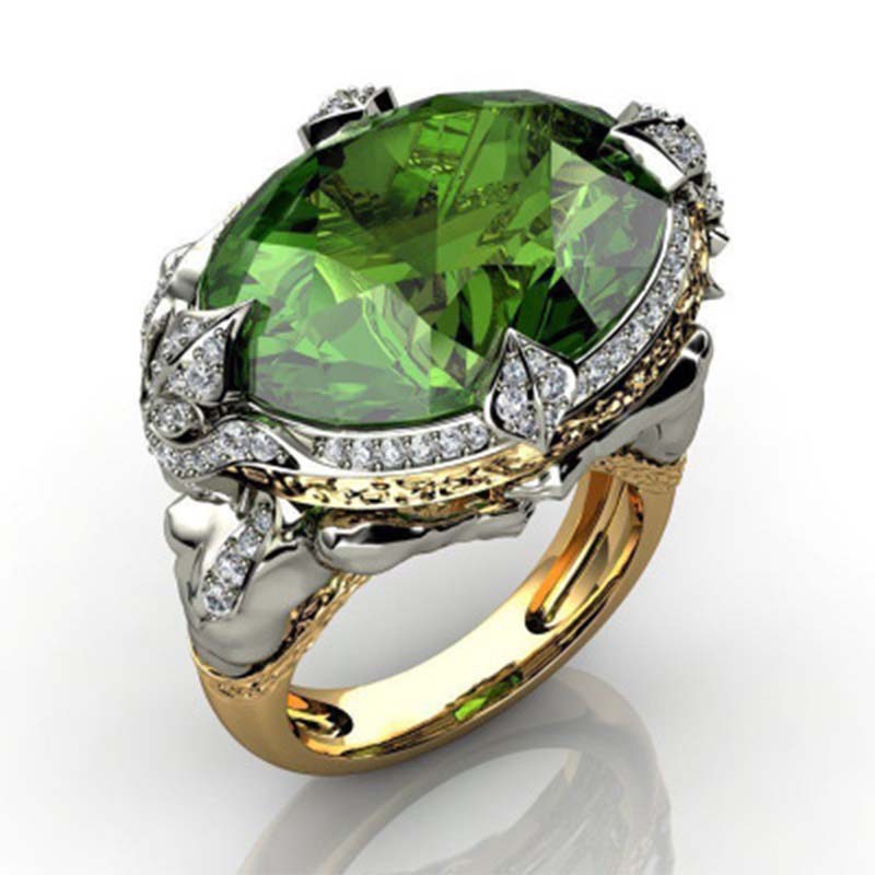 Mermaid Green Diamond Ring