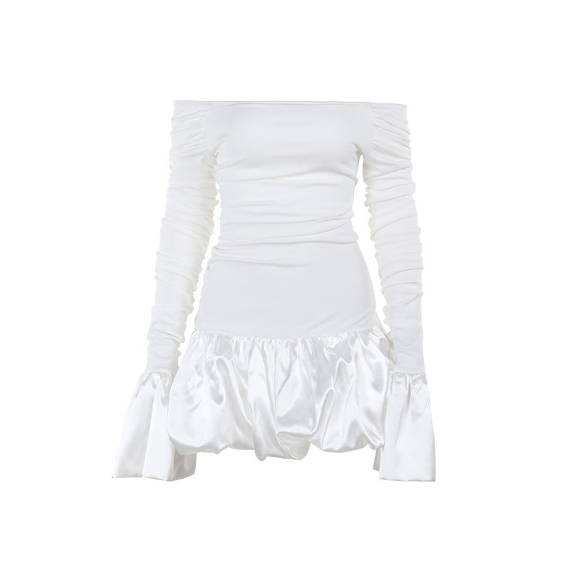 Slim-Fit Off-Shoulder A- Line Dress Women