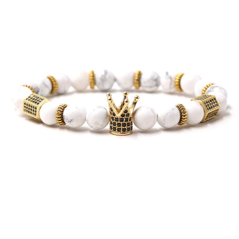 Micro-Set Zircon Crown Bracelet