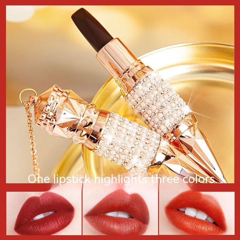 Queen Truncheon Three-Color Lipstick Matte Finish Moisturizing Lipstick