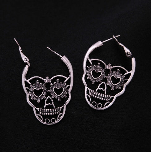 Sugar Skull Cutout Earrings