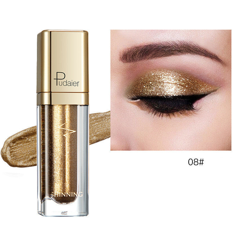 18 Color Glitter Eyeshadow Shiny Pearl Eye Shadow liquid Eye Makeup Pigments Purple Gold Shimmer Cosmetics Gel