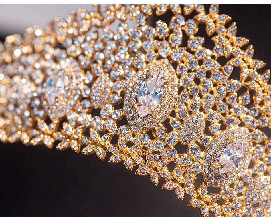 Zirconia Bridal Crown Alloy Court Wedding