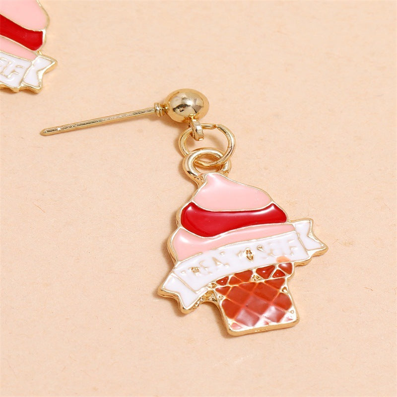 1 Pair Of Fashionable Ice Cream Earrings