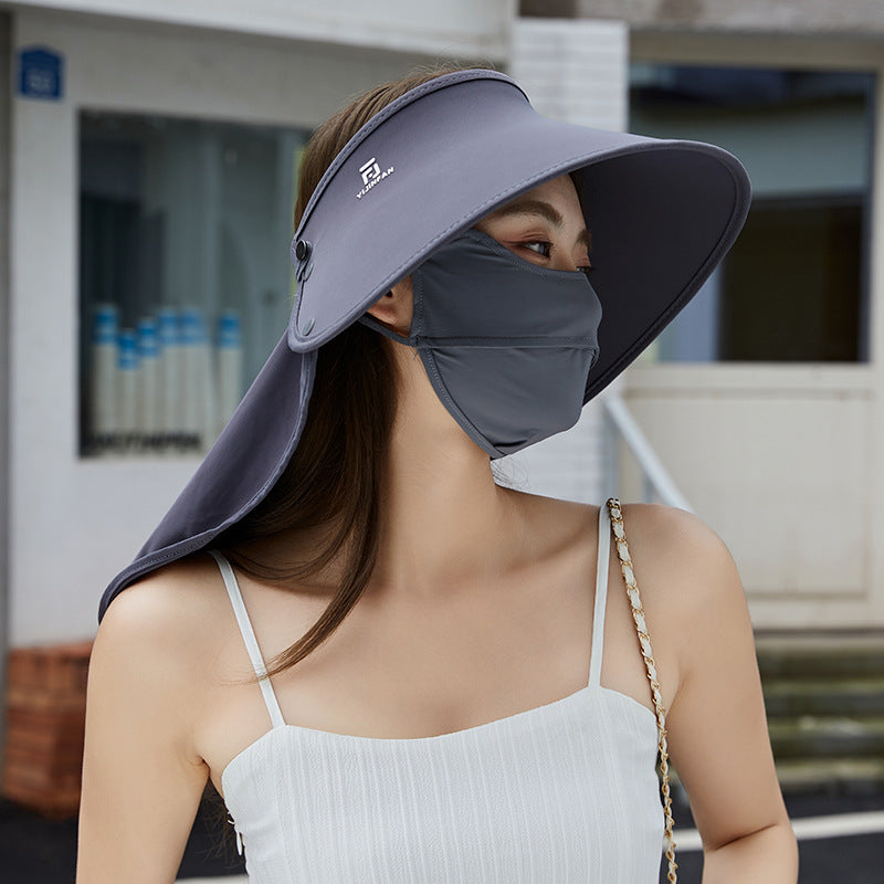 Ice Silk Shawl UV Protection Sun Hat
