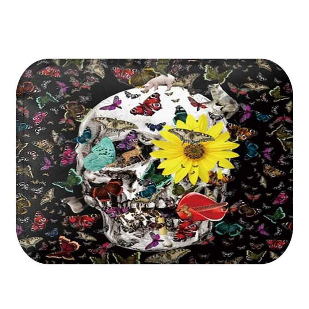 Skull Coral Velvet Doormat