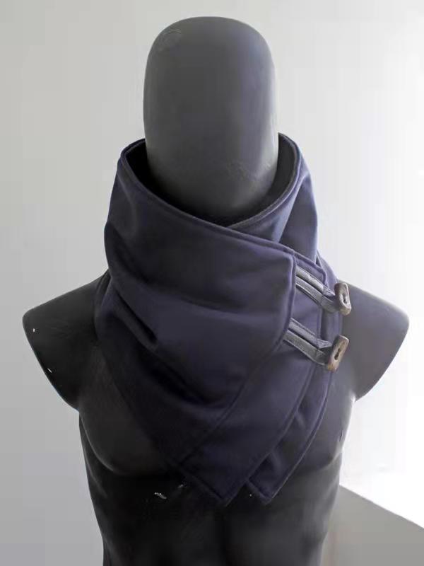 Winter Warm Woolen Plush Print Mens Scarf