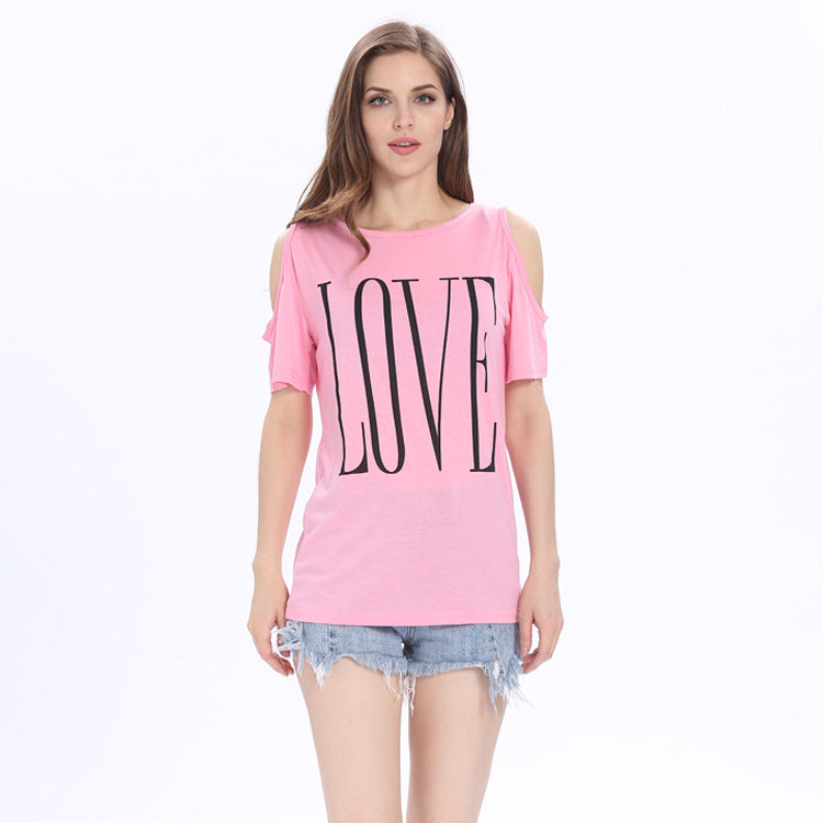 Round Neck Strapless Casual Short Sleeve
