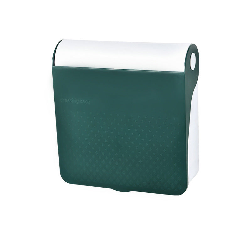 Plastic Cosmetic Storage Box Wall-Mounted Storage Rack With Mirror