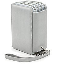 PU Leather Art Storage Pen Curtain Color Bag Porous