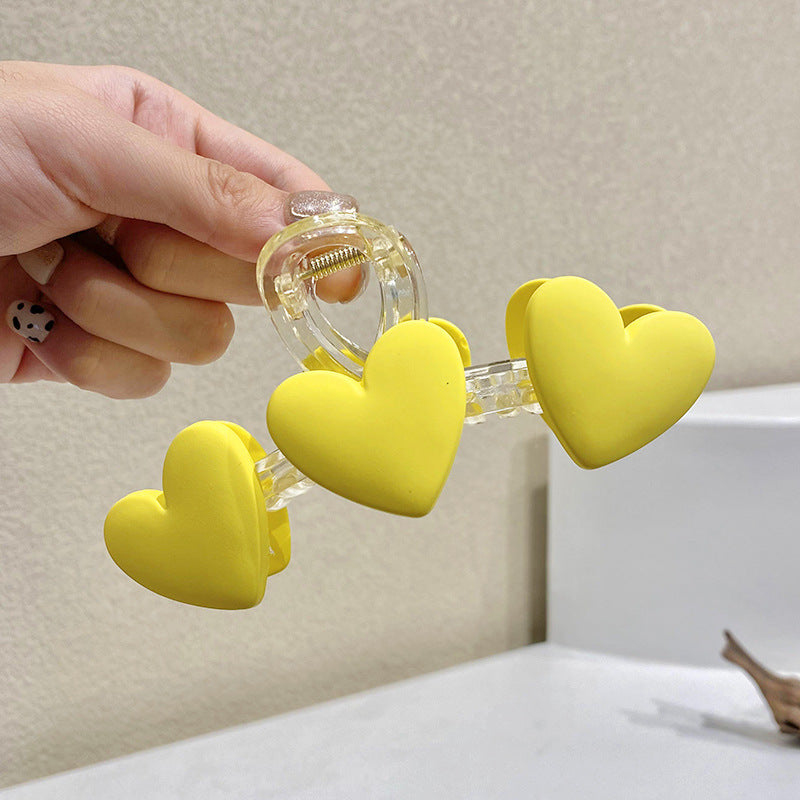 Color Love Clip Frosted Texture Back Head Hair Clip Hair Accessories Female