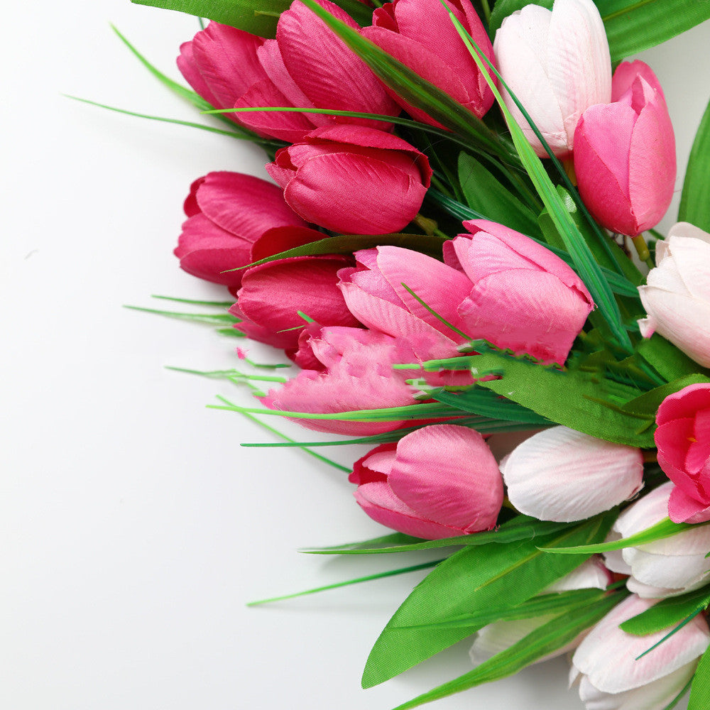 Simulation Tulip Wreath Home Decoration Wreath Door Hanging