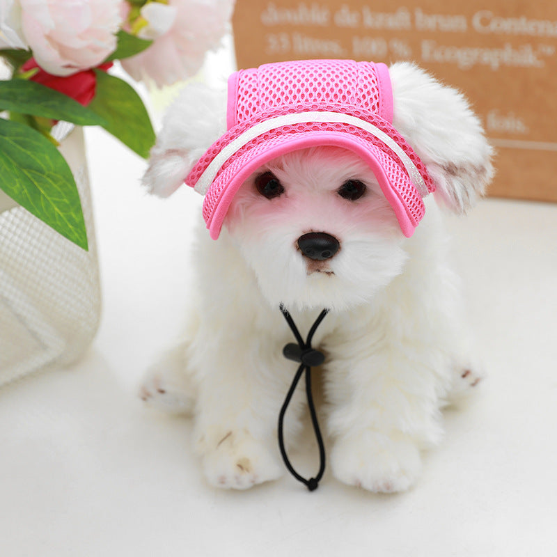 Breathable Sun-proof Bowknot Leaking Ears Pet Hat