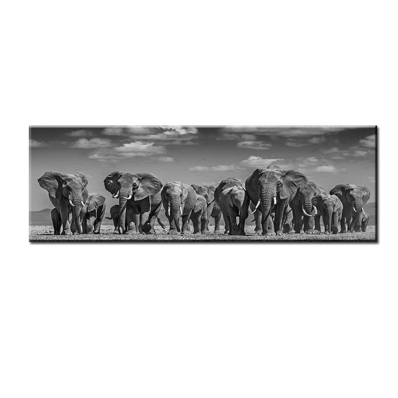 Mural Of Black Africa And Elephants