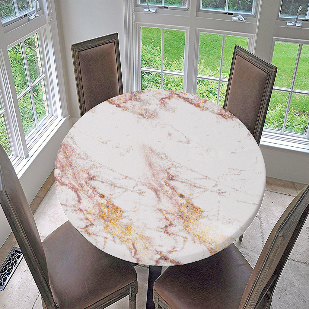 Round Elasticated Side Living Room Coffee Table Waterproof Tablecloth