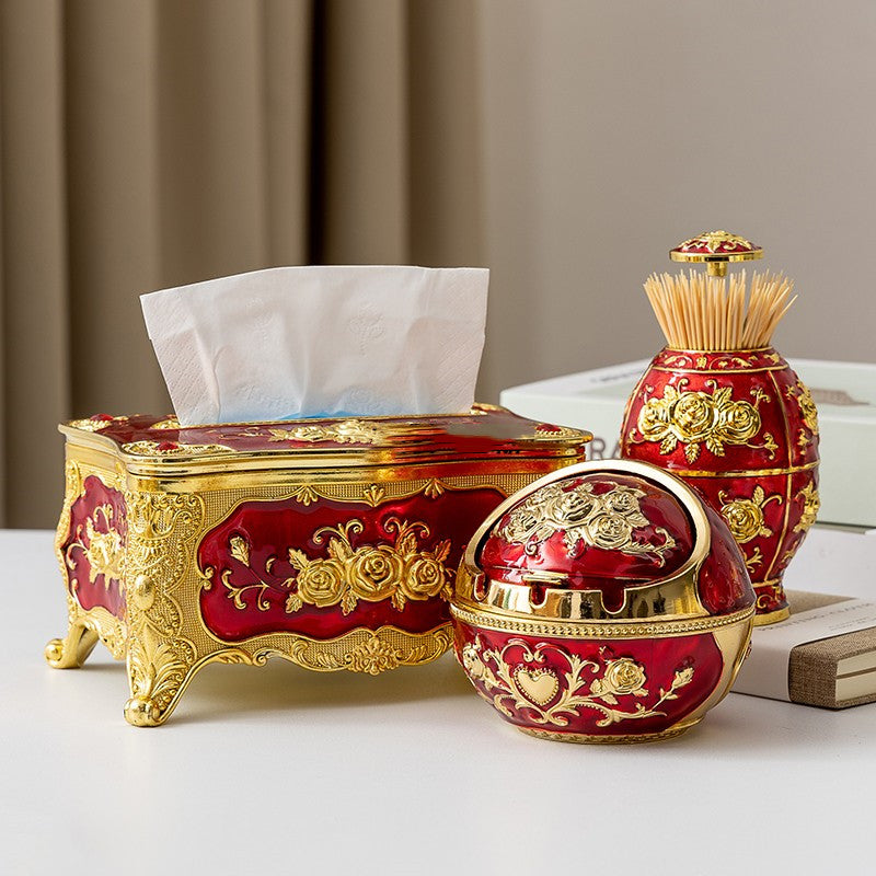 Luxury Plastic Tissue Box Toothpick Holder