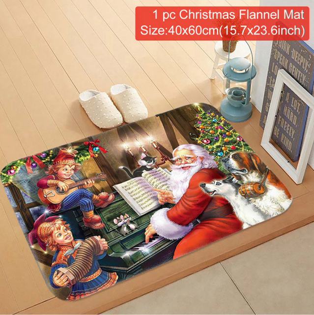 Outdoor Cotton Rug For Santa Claus Celebration